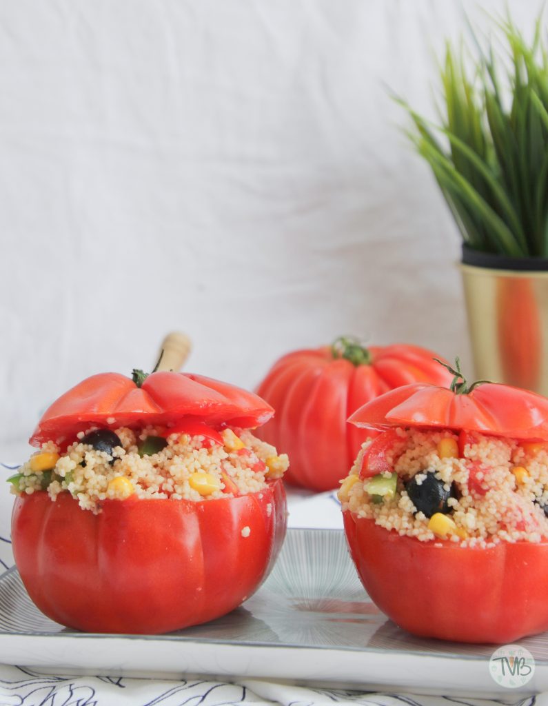 Veganer Couscous Tomaten Salat