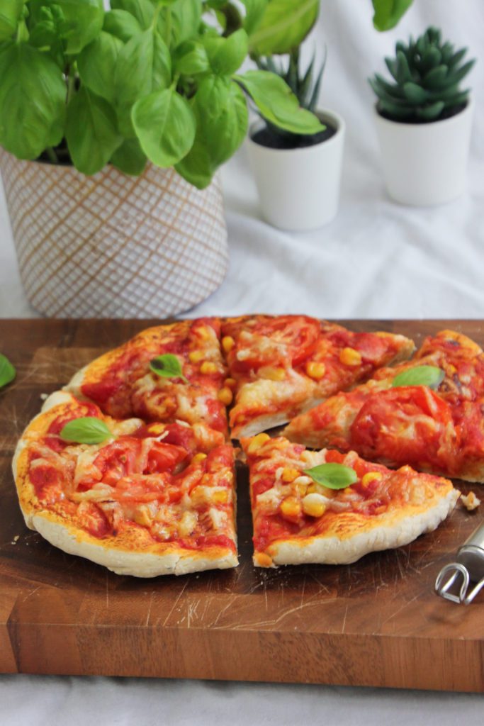 Veggie Pizza aus dem Airfryer Philips, vegan, Gemüse