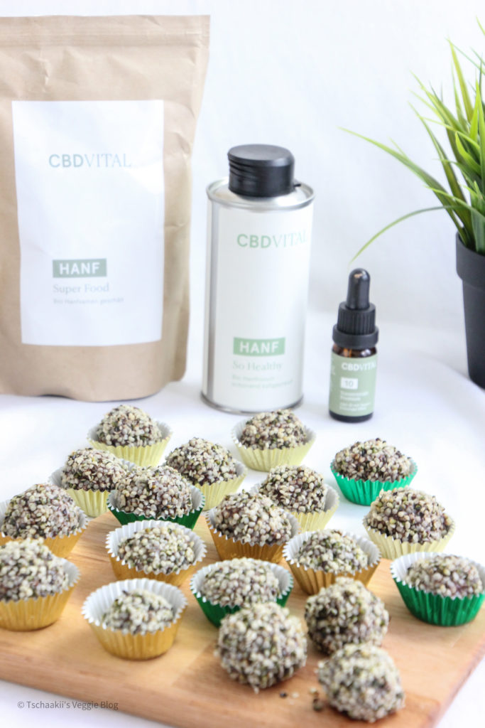 vegane Pralinen mit CBD, zuckerfrei, Hanfsamen, Schokolade, cbd vital