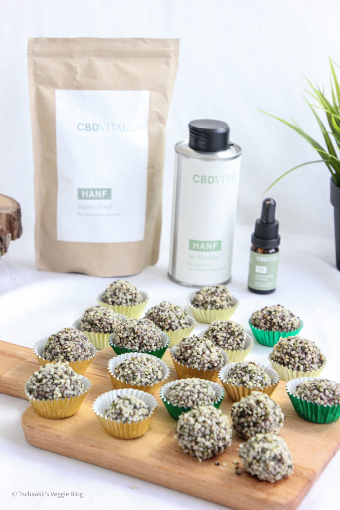 vegane Pralinen mit CBD, zuckerfrei, Hanfsamen, Schokolade, cbd vital