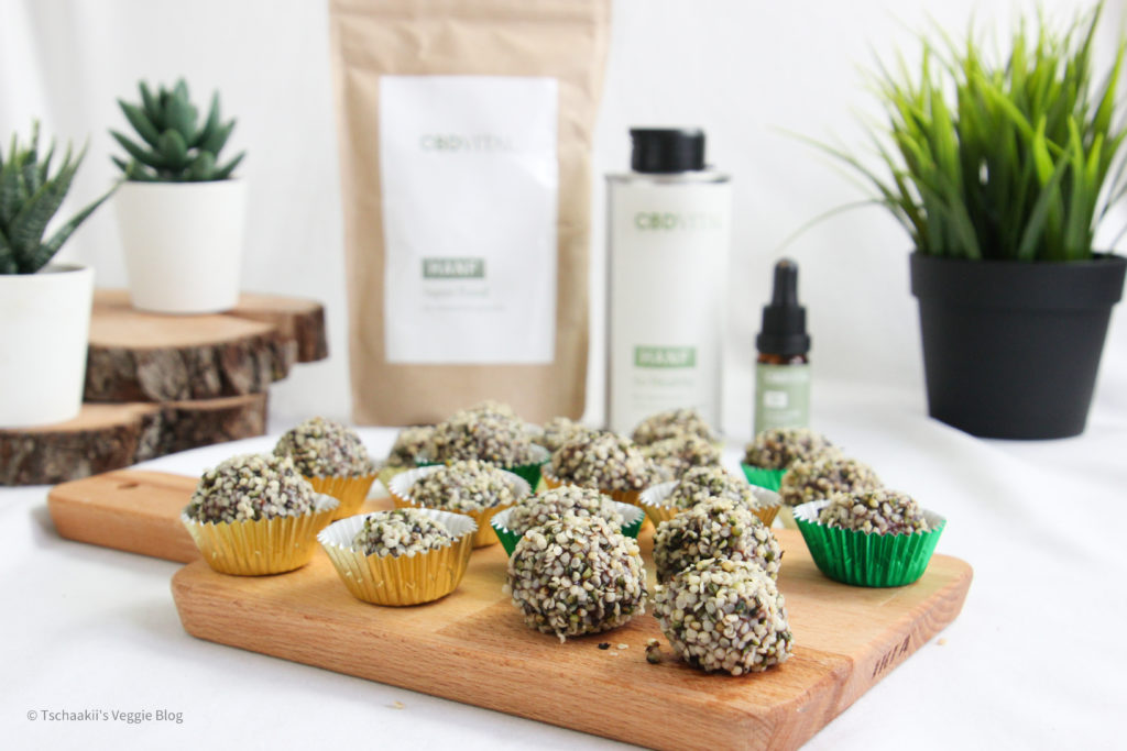 vegane Pralinen mit CBD, zuckerfrei, Hanfsamen, Schokolade, cbd vital, zuckerfrei, glutenfrei