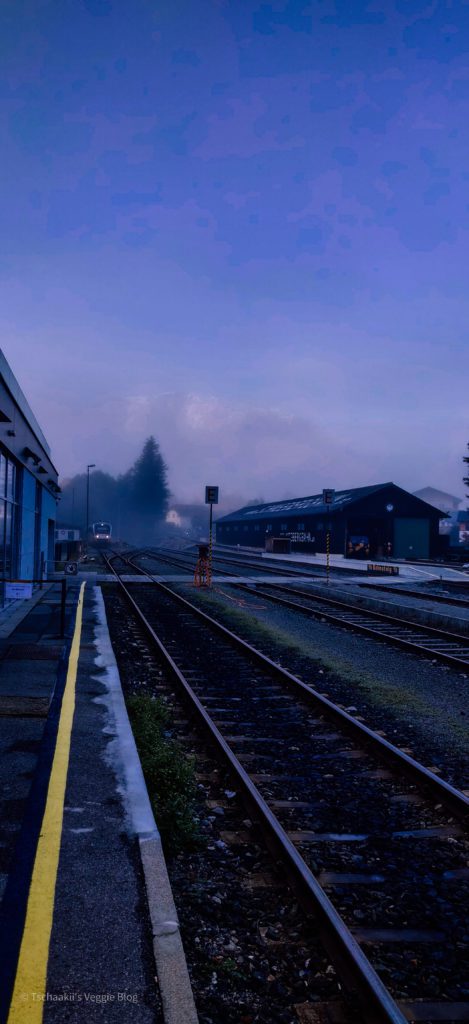 Puchberg am Schneeberg Bahnhof in der Früh