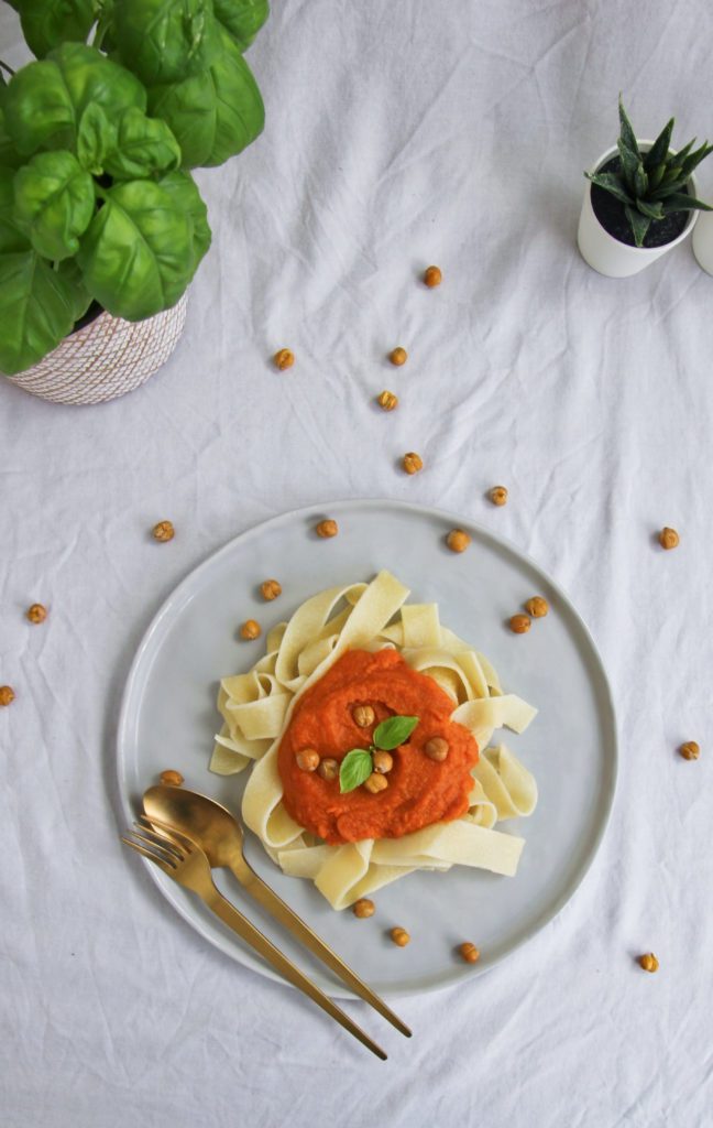 Süßkartoffel-Karotten-Pasta Resteverwertung schnell und einfach