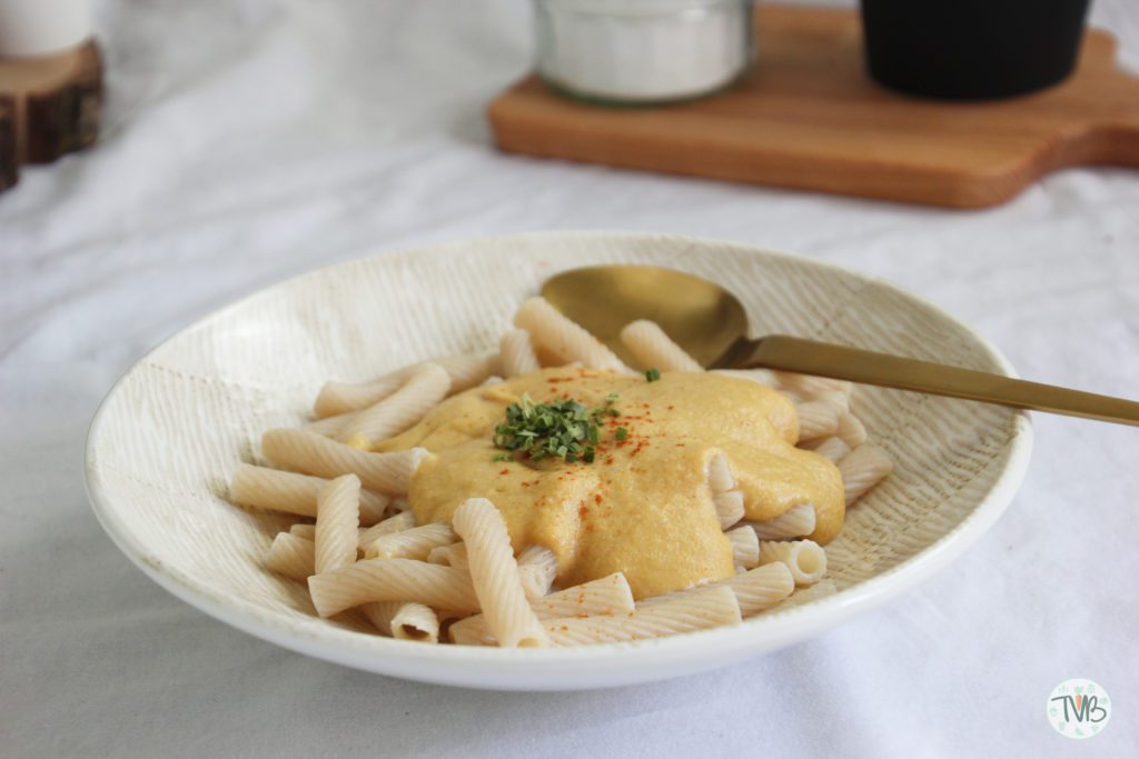 Mac and cheese vegan Cashew, tapioka stärke, rein pflanzlich, Karotte, Kartoffel