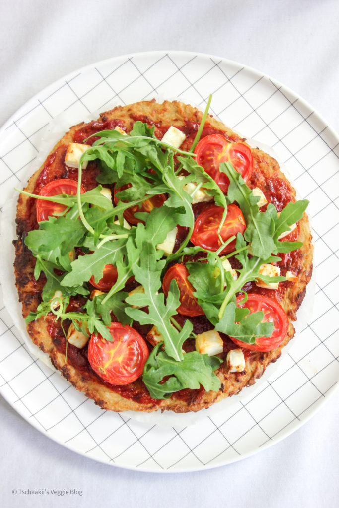 Karfiol Pizza, Blumenkohl, vegan, fitness